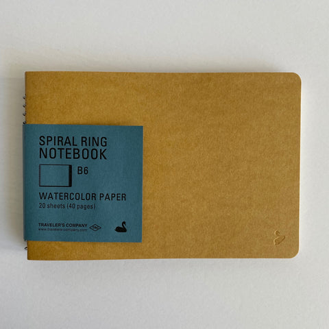 Spiral Ring Notebook - Watercolour Paper (landscape)